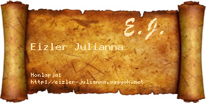 Eizler Julianna névjegykártya
